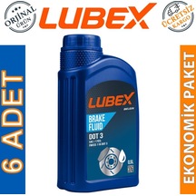 Lubex Brake Fluid Dot 3 Fren Hidrolik Yağı 500 Ml 6 Adet