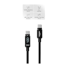 Xenon Smart Type-c To Type-c Hızlı Şarj Kablosu 100w Pd 1.2m 480mbps Led Gösterge Örgü X6428