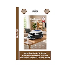 Özel Üretim D70 Siyah Bluetooth Hoparlör Vosvos Tasarımlı Seyahat Güneş Müzik