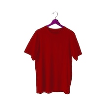 Bluu Basic T-Shirt Bisiklet Yaka (528818921) Bordo