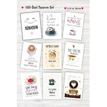 Kahve Sunum Kartları 18 Li Motto Kart 7x10 Cm 18likahvekart7x10
