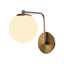Eskitme Metal Aplik Duvar Lambası E27 Uyumlu 15x26x22 Cm Yatak Odası Oturma Odası, Bej-1 Çok Renkli