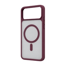 Apple İphone 18 Pro Loji Magsafe Kapak - Bordo Standart