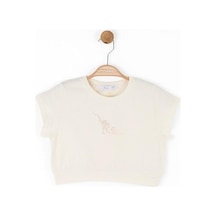 Nk Kids Kız Çocuk Pamuklu Crop Tshirt-15554 Bej