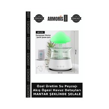 Özel Üretim Su Peyzajı Akış Ögesi Havuz Detayları Mantar Şeklinde Şelale