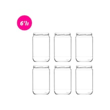 Lav Mercan Cam Kavanoz 6lı Orta Boy 660 Ml Metal Kapaklı Erzak Saklama/turşu Kavanozu Lv-mer066 K01sh33 Bnd6 Çok Renkli
