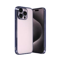 Apple Uyumlu iPhone 15 Pro Max Uyumlu Lensli Silikon - Lacivert