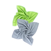 Silver Home Universal Kareli Mikrofiber Temizlik Bezi Gri Yeşil 2'li 50 x 70 CM