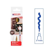 Edding 750 Gloss Paint Marker Metalik Renkler 2-4 Mm 3Lü Set