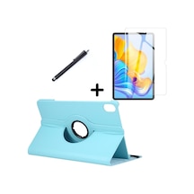 Honor Pad 8 12 Inç Uyumlu 360 Dönebilen Standlı Tablet Kılıfı Ekran Koruyucu Ve Kalem Seti Mavi