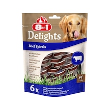 8in1 Delights Beef Spirals Biftekli Burgu Ödül 6 Lı