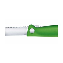 Victorinox 6.7836.f4b 11cm Yeşil Tırtıklı Katlanabilir Domates Bıçağı