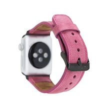 Apple Watch Uyumlu Deri Kordon 38-40-41mm Tn08 Pembe Diğer