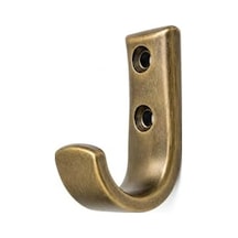 Metal Duvar Askısı, J Tipi, 5x3x1.8 Cm, Montaj Vidaları Dahil, 5 Adet, Renk Seçenekleri Antik Sarı
