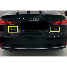 Audi A3 Ve Tdı Krom Bagaj Yazısı Seti 2'li Paket