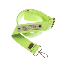 Miaju Neon Yeşil Renk, Kişiye Özel Crossbody Çanta Askısı, 220 Cm Ayar Tokalı Pamuklu Uzun Çanta Kayışı Neon Yeşil
