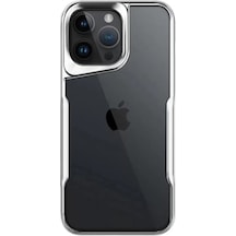 Newface Apple İphone 14 Pro Max Kılıf Boyi Silikon Kapak - Gümüş