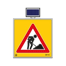 SOLAR LED'Lİ YOL BAKIM LEVHASI(100x100cm)