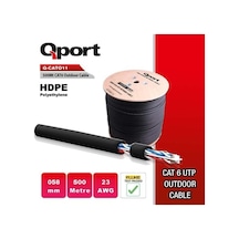 Cat6 Utp 23awg Siyah 500m Outdoor Makaralı Kablo Q-cato11-128189