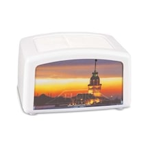 Yatay Peçetelik Beyaz Royaleks-f030 Ahşap - Altın