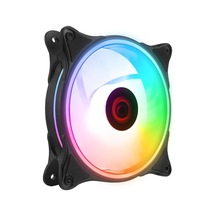 Glare F50 12cm Rainbow Led Kasa Fanı 38cfm 1200rpm 3p+4p Molex Soketli Siyah