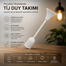 Bay Tij Duy Takımı - E27 Uyumlu - Porselen Muhafazalı Najmaddin