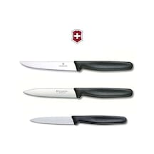 Swiss Bıçak Mutfak Bıçağı Seti 3 Farklı Boy Siyah