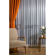 Lisa Sık Pileli 1x3 Tül Perde Salon Balkon Mutfak Tülü, 200 X 240 Çok Renkli