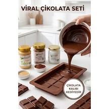 Organik Viral Çikolata Paketi 3'lü Çikolata Kalıbı Hediyeli