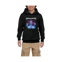 Zepplin Giyim Megadeth Ruler Of The World Siyah Çocuk Kapşonlu Sweatshirt