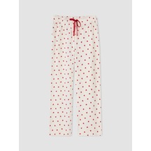 Lcw Dream Bej Beli Lastikli Desenli Kadın Pijama Alt