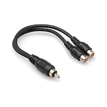 Hy-b100, Rca M To 2 Rca F Kablosu, 0.3 M, Siyah Belirtilmemiş
