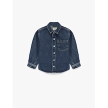 Koton Pamuklu Cep Detaylı Uzun Kollu Jean Ceket Koyu İndigo 6wkg60001ad Dark Indigo