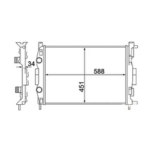 ORIS BRN018022 Radyatör Brazing Megane II 02 Scenic 03 1.5-1.9Dci/1.4-1.6-2.0 16V Ac Klimasız Mek 585X428X32