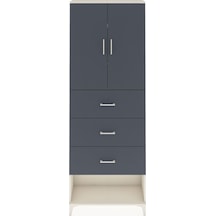Arges Dolap 3 Raflı 3 Çekmeceli 2 Kapaklı 88x30x243 Aytaşı-antrasit Aytası