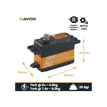 Savox Sv1250mgp Digital Servo Coreless Motor High Voltage Metal Dişli