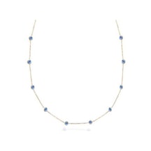 Diamond Line-Gülaylar - Sarı Altın 14 Ayar Nazar Boncuğu Kolye N11.25252