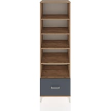 Hyperion Dolap 5 Raflı Tek Çekmeceli 60x44x195 Çam-antrasit Atlas Çam