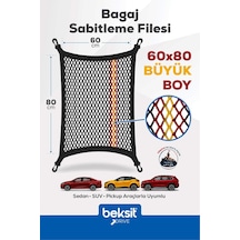 Drıve Taraftar Serisi Sarı-kırmızı Özel Renkli Tasarım Bagaj Sabitleme Filesi 60x80 Cm