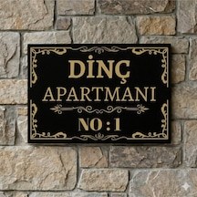 Kişiye Özel Metal Kapı Levhası Apartman Kapı Tabelası 20x30 Cm İsimli Bina Kapı Levhası