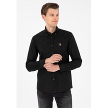 U.S. Polo Assn. Erkek Siyah Uzun Kollu Basic Gömlek 1962092 SİYAH