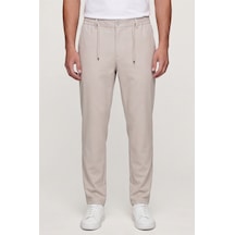 Sabri Özel Erkek Taş Normal Kesim Regular Fit Pamuklu Armürlü Bel Lastikli Jogger Pantolon