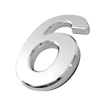 Yapışkanlı Kapı Numarası Küçük Boy 50 Mm 5 Cm Numara 6 Rakam Altı Sayısı Krom Renk Numaralar 1 Adet Diğer