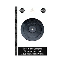 Özel Seri Çalışma Fitness Hazırlık 12,5 Kg Siyah Plaka
