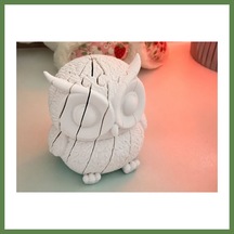 Bezos 3d Baskı Hareketli Baykuş Figürü - Eklemli Flexi Oyuncak - Beyaz Hb006