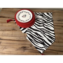 Zebra Desenli Runner & Supla Çok Renkli