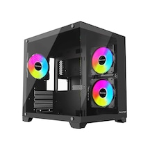 Revenge Nova 3 RGB Fanlı Temperli Cam Panel Boş m-ATX Gaming Oyuncu Bilgisayar Kasası