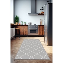 Gri Kaymaz Tabanlı Modern Mutfak Halısı Ar1471n11