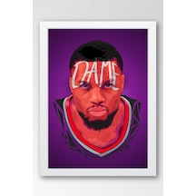 Damian Lillard Çerçeveli Tablo - Dame Time Nba Posteri Tablo