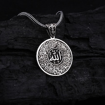 Fkgümüş 925 Ayar Gümüş Kalem Suresi Son 2 Ayet Yazılı Madalyon Kolye